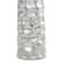3ft. Silver Ceramic Geometric Bubble Vase with Concaved Circles